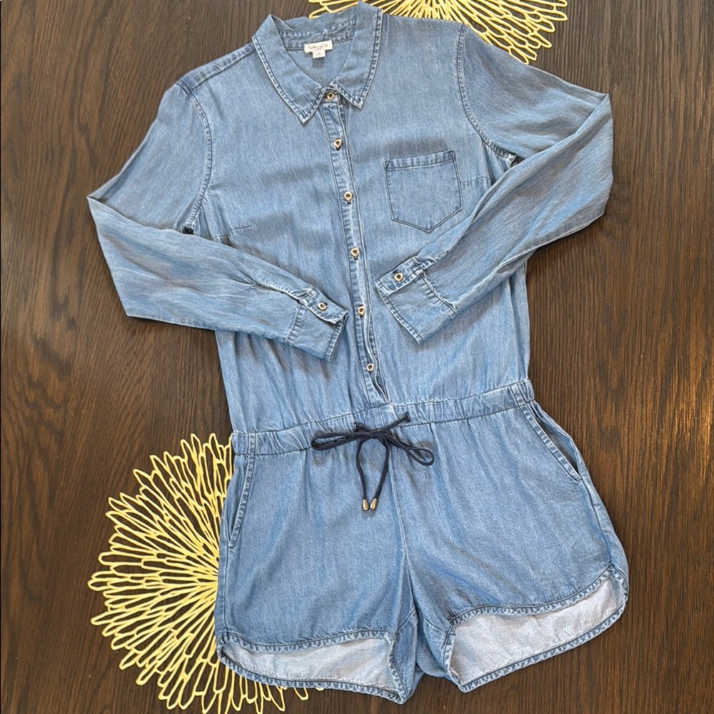 Splendid Denim Long Sleeve Romper